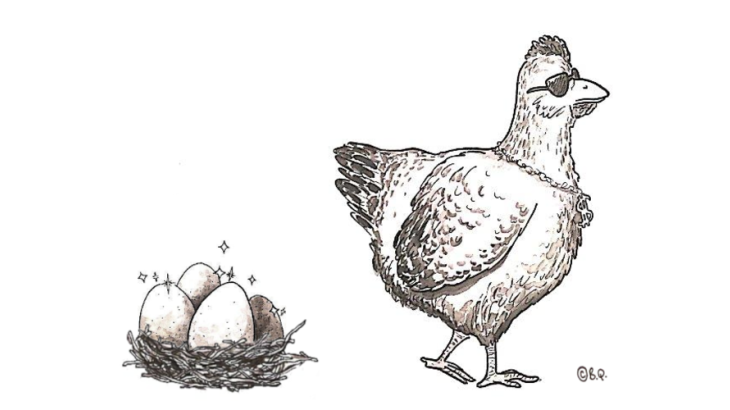 Poule et œufs